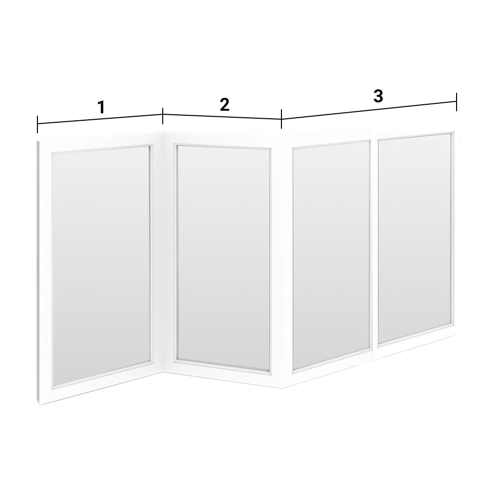 балкон «сапог» с двумя раздвижными створками