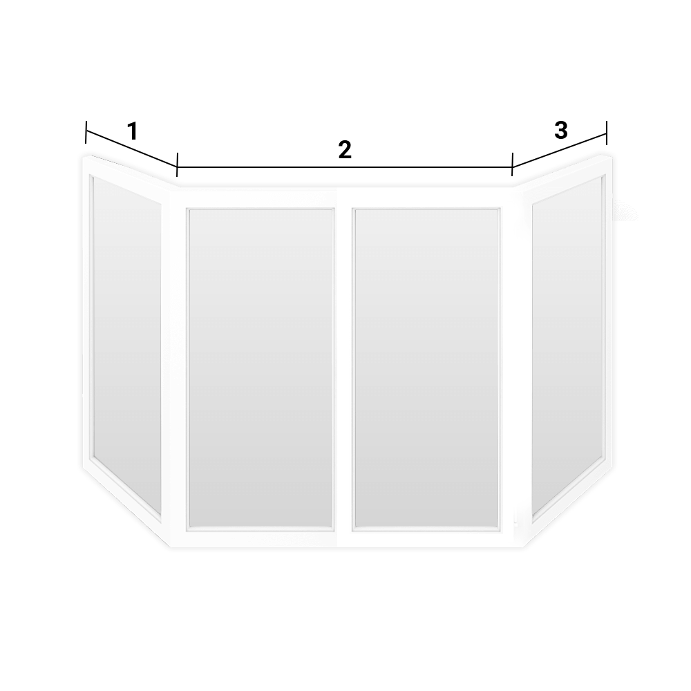 П-образный балкон с двумя раздвижными створками